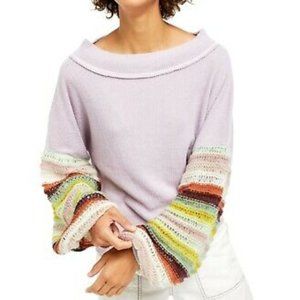 NWT Free People Mist Lilac Cha Cha Sweater Size M